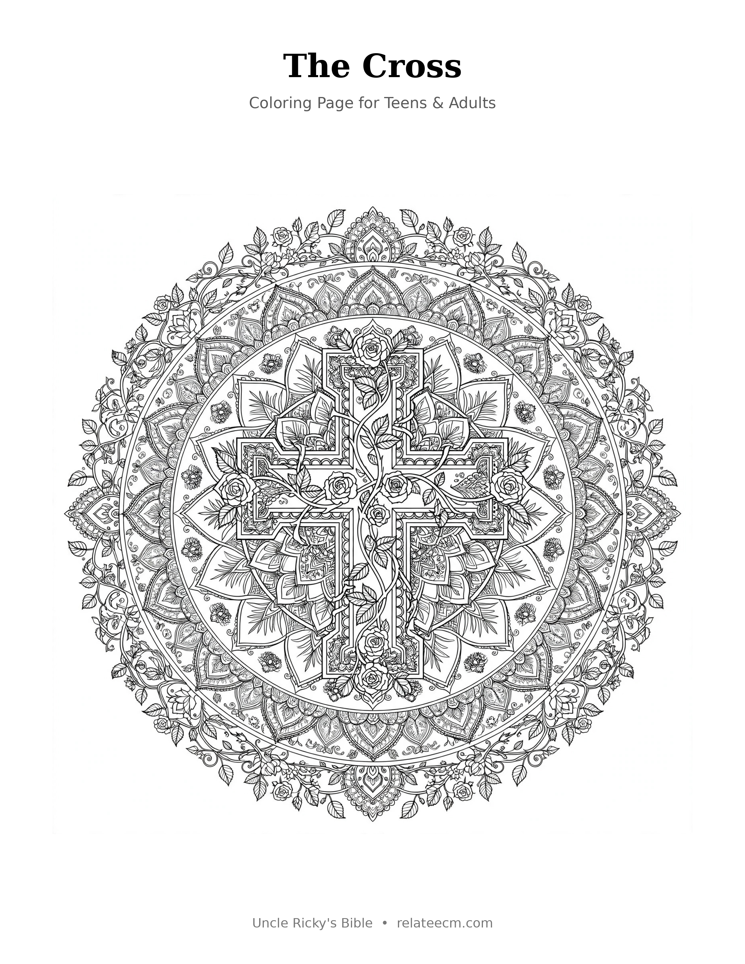 The Cross Coloring Page
